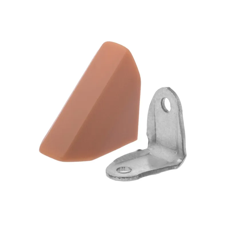 Metalni kutnik s PVC poklopcem - buk / 10 komada