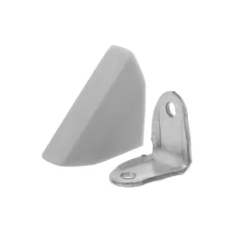 Kutna pločica od metala s PVC poklopcem - siva / 10 kom