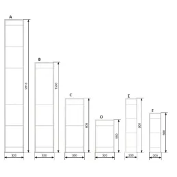 Sustav s policama YouK / Crna