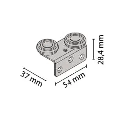 Gornji metalni kotač s ležajem SOLID
