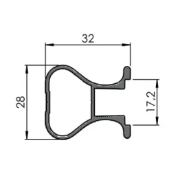 Ručka za klizna vrata TWIN LAMBDA / Aluminij