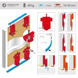 Set za klizna vrata FASTOR 60kg