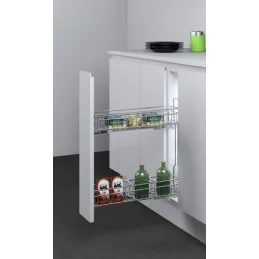 Izvlačna košara s amortizacijom INOXA HETTICH - 1104 / krom