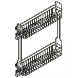 Izvlačna košara s amortizacijom INOXA HETTICH - 1104 / krom