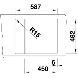 Inox sudoper Blanco TIPO 45 S Mini
