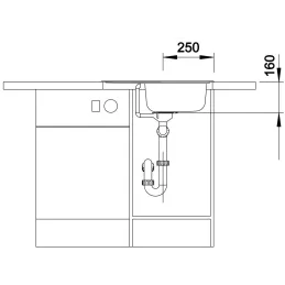 Inox sudoper Blanco TIPO 45 S Mini
