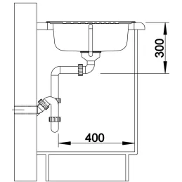 Inox sudoper Blanco TIPO 45 S Mini