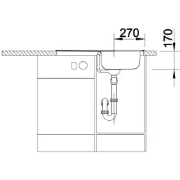 Inox sudoper Blanco TIPO 45 S Compact