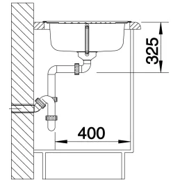 Inox sudoper Blanco TIPO 45 S Compact
