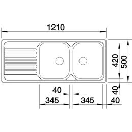 Inox sudoper Blanco TIPO 8 S