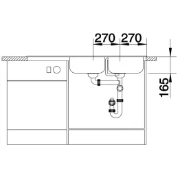 Inox sudoper Blanco TIPO 8 S