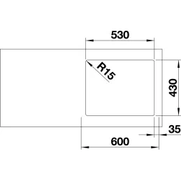 Inox sudoper Blanco SUPRA 500-IF