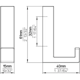 Vješalica OMEGA S / Brušeni mesing