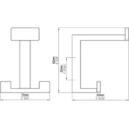 Vješalica OMEGA S / Brušena bronca