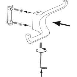 Vješalica ESOLINE / Brušeni čelik