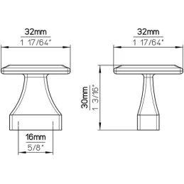 Ručka ALICE / Mat zlato brušeno