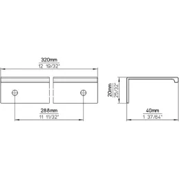 Ručka za rub CANSAS / Crna mat