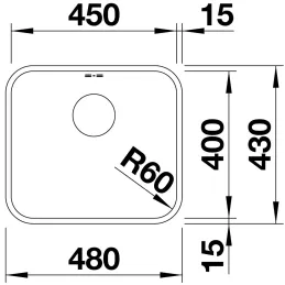Kuhinjski sudoper Blanco SUPRA 400-U od nehrđajućeg čelika