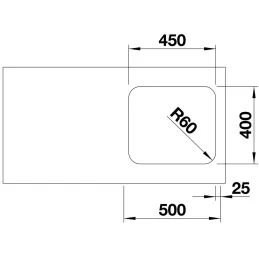 Kuhinjski sudoper Blanco SUPRA 400-U od nehrđajućeg čelika