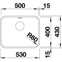 Blanco SUPRA 450-U Inox sudoper