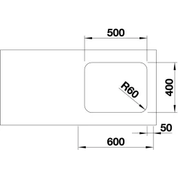 Blanco SUPRA 450-U Inox sudoper