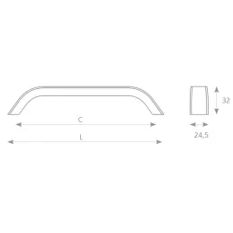 Ručka KARRA / Imitacija nehrđajućeg čelika