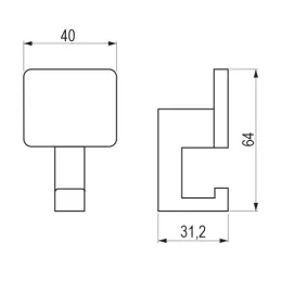 Vješalica ROMERO / Mat zlato