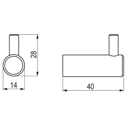 Vješalica GILLY / Crna mat