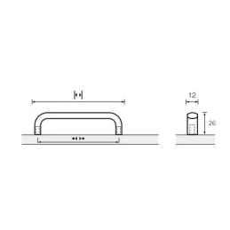 Ručica KARRA / Mat smeđa