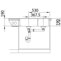 Kameni sudoper Blanco LEGRA 6 S