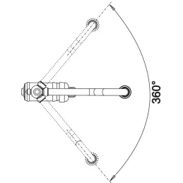 Baterija Blanco TRADON / krom
