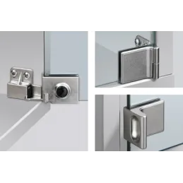 Zavjesa za staklena vrata bez bušenja / Mat nikl