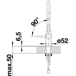 Baterija Blanco CANDOR S / polirani nehrđajući čelik / tuš