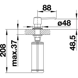 Dozator sapuna Blanco LATO/ mat crna