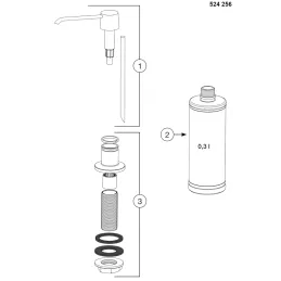 Dozator sapuna Blanco LATO/ mat crna