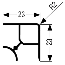 Ugaoni spoj za kuhinjski sokl 90° / Crna mat