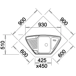 Set Blanco Nehrđajući sudoper TIPO 9 E + Slavina DARAS