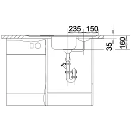 Set Blanco Nehrđajući sudoper TIPO 9 E + Slavina DARAS