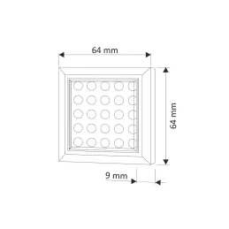 Točno osvjetljenje SQUARE / Aluminij