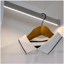 SLIM vješalica za LED traku s pokrovom / Aluminij