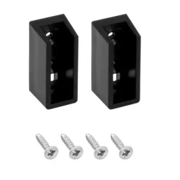 Set završetaka za šipku sa LED svjetlom / Crna