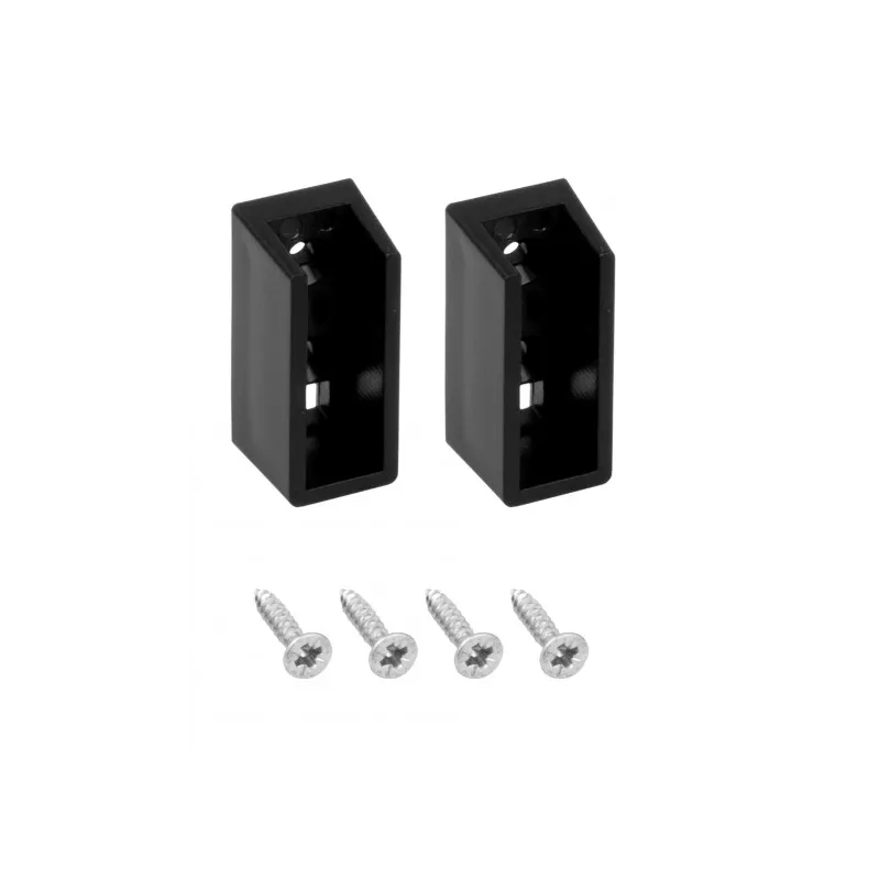 Set završetaka za šipku sa LED svjetlom / Crna