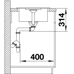 Set Blanco Kamensko sudoper FAVUM XL 6 S + Slavina DARAS S Silgranit