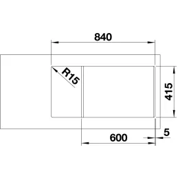 Set Blanco Kamensko sudoper FAVUM XL 6 S + Slavina DARAS S Silgranit