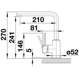 Set Blanco Kamensko sudoper FAVUM XL 6 S + Slavina DARAS S Silgranit