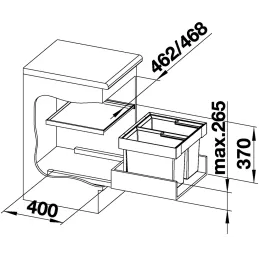 Izvlačni smećnjak Blanco FLEXON II 30/1