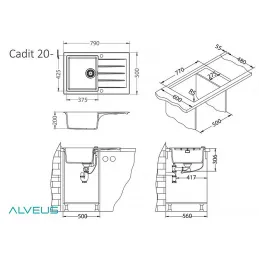 Kameni sudoper Alveus CADIT 20