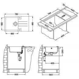 Kameninski sudoper Alveus ROCK 130
