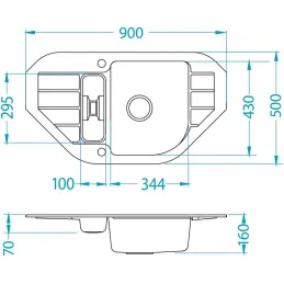 Kameniti sudoper Alveus NIAGARA 60