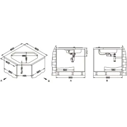 Kameniti sudoper Alveus NIAGARA 60